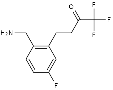 4-(2-(aminomethyl)-5-fluorophenyl)-1,1,1-trifluorobutan-2-one Structure