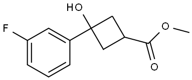 Methyl 3-(3-fluorophenyl)-3-hydroxycyclobutanecarboxylate 구조식 이미지