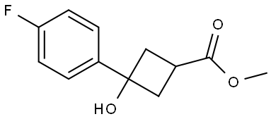 methyl 3-(4-fluorophenyl)-3-hydroxycyclobutanecarboxylate Structure