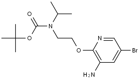 Carbamic acid, N-[2-[(3-amino-5-bromo-2-pyridinyl)oxy]ethyl]-N-(1-methylethyl)-, 1,1-dimethylethyl ester Structure