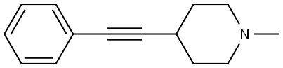 1-Methyl-4-(phenylethynyl)piperidine Structure