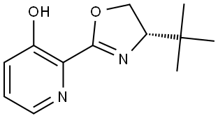 2-[(4S)-4-(1,1-Dimethylethyl)-4,5-dihydro-2-oxazolyl]-3-pyridinol Structure