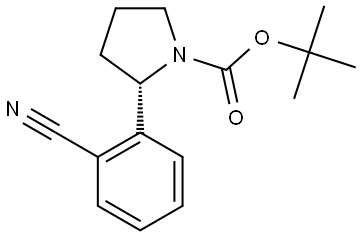 tert-butyl (S)-2-(2-cyanophenyl)pyrrolidine-1-carboxylate Structure