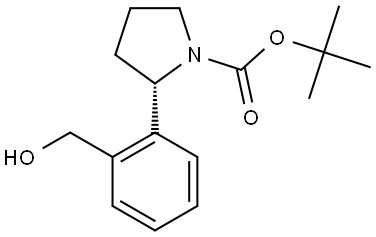 tert-butyl (S)-2-(2-(hydroxymethyl)phenyl)pyrrolidine-1-carboxylate Structure