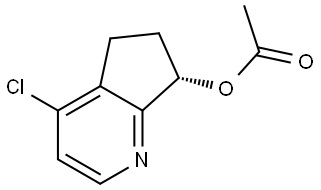 (S)-4-chloro-6,7-dihydro-5H-cyclopenta[b]pyridin-7-yl acetate Structure