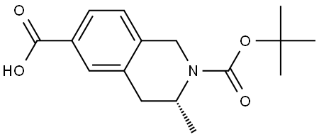 (3R)-3-Methyl-3,4-dihydro-1H-isoquinoline-2,6-dicarboxylic acid 2-tert-butyl ester Structure