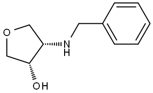 (3S,4S)-Tetrahydro-4-[(phenylmethyl)amino]- 3-furanol Structure