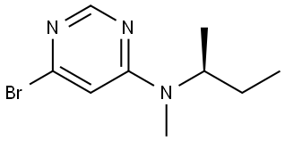 6-Bromo-N-methyl-N-[(1S)-1-methylpropyl]-4-pyrimidinamine Structure