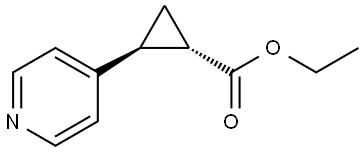 (1S, 2S)-2-Pyridin-4-yl-cyclopropanecarboxylic acid ehtyl ester Structure