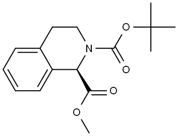 2-(tert-butyl) 1-methyl (R)-3,4-dihydroisoquinoline-1,2(1H)-dicarboxylate Structure