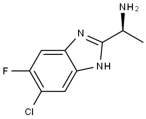 1H-Benzimidazole-2-methanamine, 6-chloro-5-fluoro-α-methyl-, (αS)- Structure