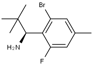 (αS)-2-Bromo-α-(1,1-dimethylethyl)-6-fluoro-4-methylbenzenemethanamine Structure