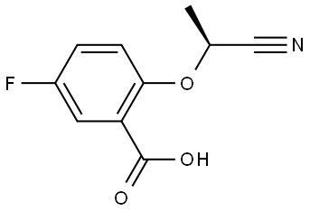 (S)-2-(1-cyanoethoxy)-5-fluorobenzoic acid Structure