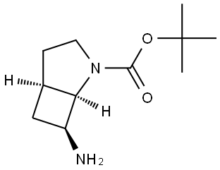 2-Azabicyclo[3.2.0]heptane-2-carboxylic acid, 7-amino-, 1,1-dimethylethyl ester, (1R,5R,7S)- Structure