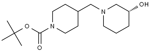 (R)-tert-butyl 4-((3-hydroxypiperidin-1-yl)methyl)piperidine-1-carboxylate Structure