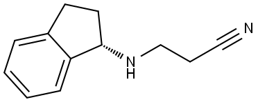 Propanenitrile, 3-[[(1S)-2,3-dihydro-1H-inden-1-yl]amino]- Structure