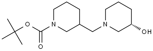 tert-butyl 3-(((S)-3-hydroxypiperidin-1-yl)methyl)piperidine-1-carboxylate Structure