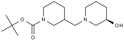 tert-butyl 3-(((R)-3-hydroxypiperidin-1-yl)methyl)piperidine-1-carboxylate Structure