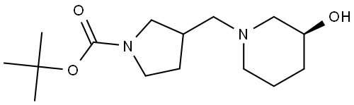 tert-butyl 3-(((S)-3-hydroxypiperidin-1-yl)methyl)pyrrolidine-1-carboxylate Structure