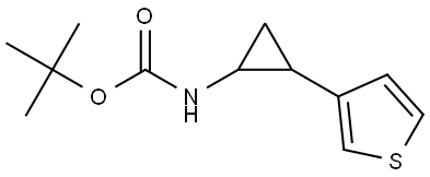 tert-butyl 2-(thiophen-3-yl)cyclopropylcarbamate Structure