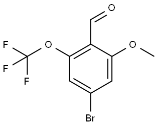 4-Bromo-2-methoxy-6-(trifluoromethoxy)benzaldehyde 구조식 이미지