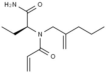 Butanamide, 2-[(2-methylenepentyl)(1-oxo-2-propen-1-yl)amino]-, (2S)- Structure