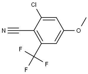 2-Chloro-4-methoxy-6-(trifluoromethyl)benzonitrile Structure