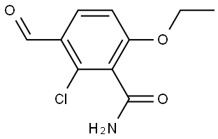 2-Chloro-6-ethoxy-3-formylbenzamide Structure