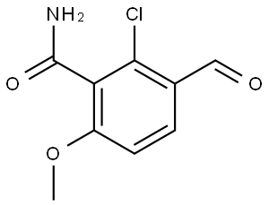 2-Chloro-3-formyl-6-methoxybenzamide Structure