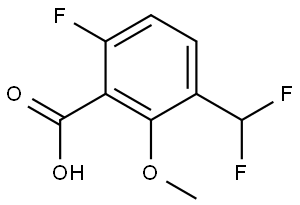 3-(Difluoromethyl)-6-fluoro-2-methoxybenzoic acid Structure