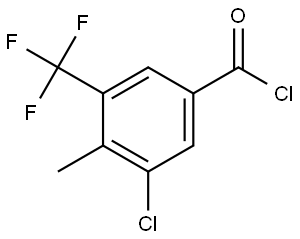 3-Chloro-4-methyl-5-(trifluoromethyl)benzoyl chloride Structure