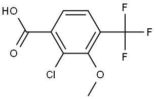 2-Chloro-3-methoxy-4-(trifluoromethyl)benzoic acid Structure