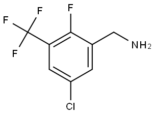 5-Chloro-2-fluoro-3-(trifluoromethyl)benzenemethanamine Structure