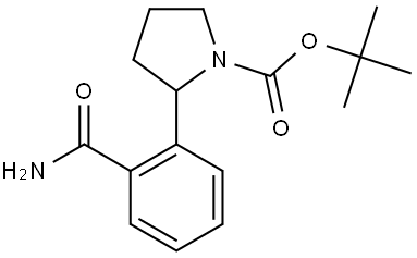 tert-butyl 2-(2-carbamoylphenyl)pyrrolidine-1-carboxylate Structure