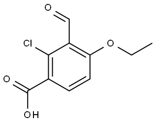 2-Chloro-4-ethoxy-3-formylbenzoic acid Structure