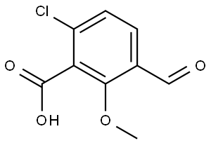 6-chloro-3-formyl-2-methoxybenzoic acid Structure