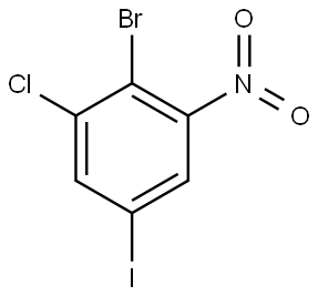 2-Bromo-1-chloro-5-iodo-3-nitro-benzene Structure