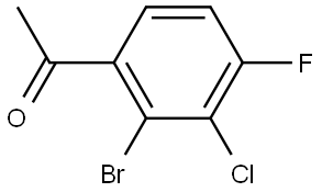 1-(2-Bromo-3-chloro-4-fluorophenyl)ethanone Structure