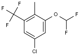 5-Chloro-1-(difluoromethoxy)-2-methyl-3-(trifluoromethyl)benzene 구조식 이미지