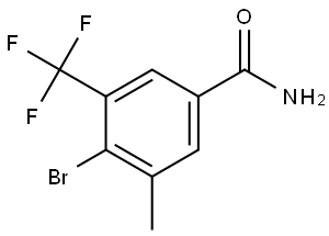 4-Bromo-3-methyl-5-(trifluoromethyl)benzamide Structure