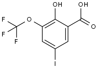 2-Hydroxy-5-iodo-3-(trifluoromethoxy)benzoic acid Structure