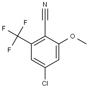 4-Chloro-2-methoxy-6-(trifluoromethyl)benzonitrile Structure