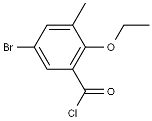 5-bromo-2-ethoxy-3-methylbenzoyl chloride Structure