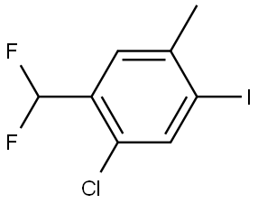 1-Chloro-2-(difluoromethyl)-5-iodo-4-methylbenzene Structure