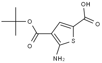 2,4-Thiophenedicarboxylic acid, 5-amino-, 4-(1,1-dimethylethyl) ester Structure