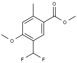 methyl 5-(difluoromethyl)-4-methoxy-2-methylbenzoate Structure