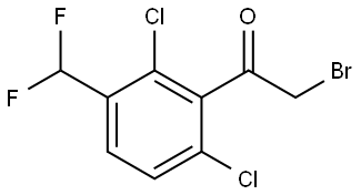 2-Bromo-1-[2,6-dichloro-3-(difluoromethyl)phenyl]ethanone Structure