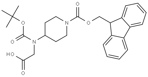 1-Fmoc-4-[N-Boc-N-(carboxymethyl)amino]piperidine Structure