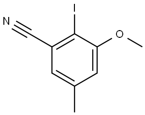 2-Iodo-3-methoxy-5-methylbenzonitrile Structure