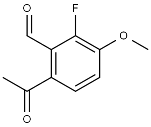 6-acetyl-2-fluoro-3-methoxybenzaldehyde Structure